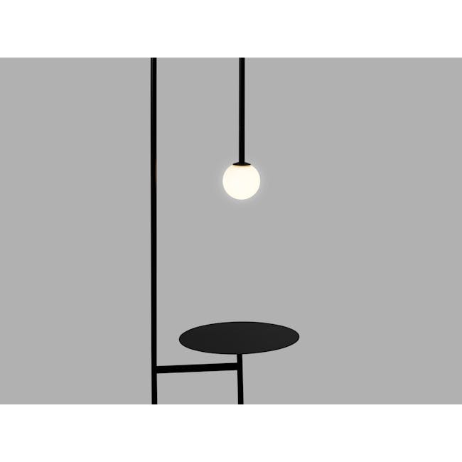 Cilja Floor Lamp with Side Table - Black - 1