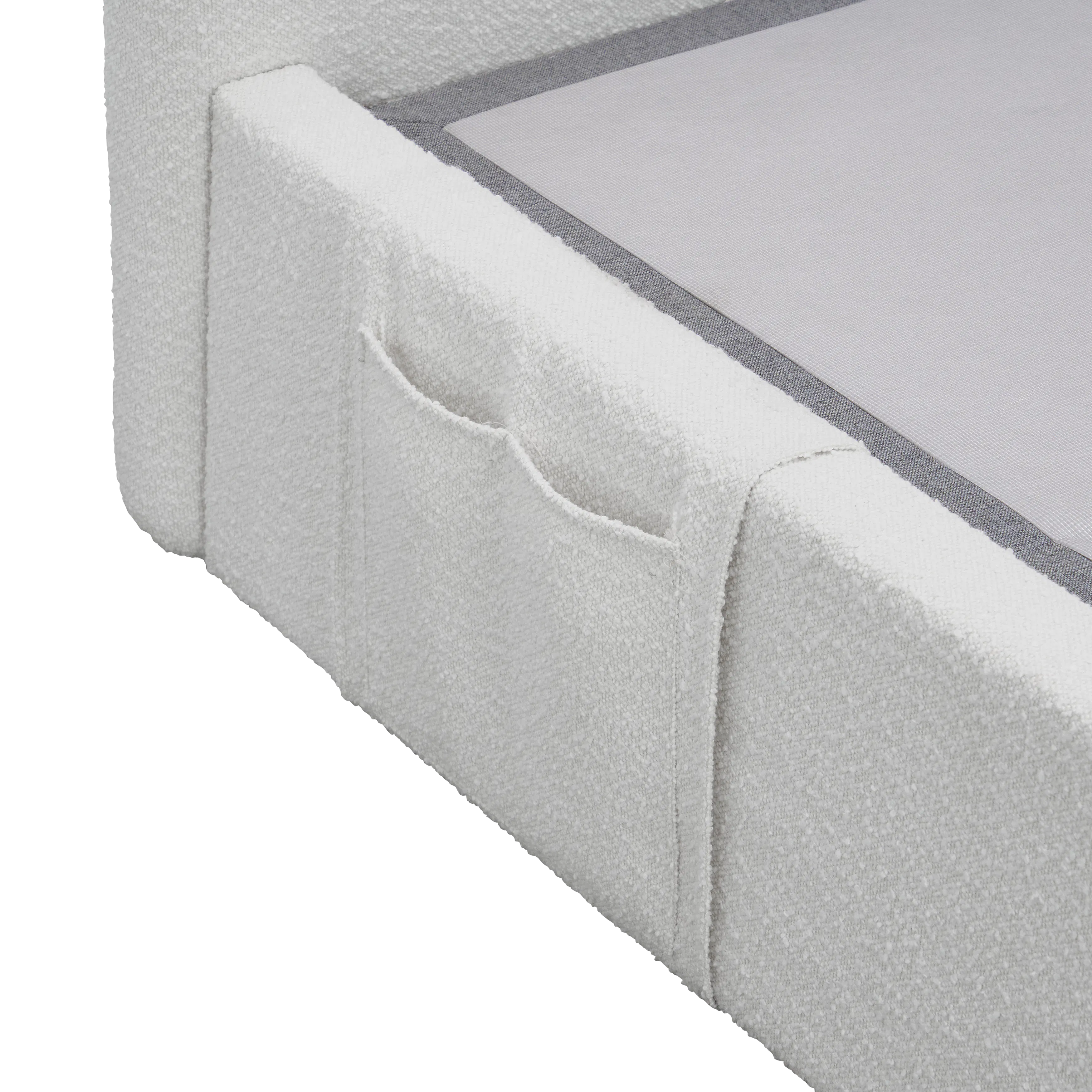 Aeva Split King Adjustable Bed - Grey Boucle - 11