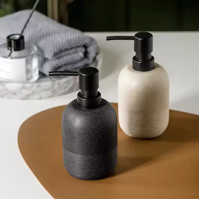 Leah Ceramic Soap Pump - Sand - 2