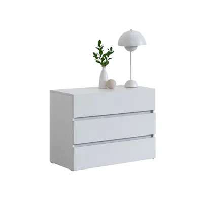 Rudy 3 Drawer Chest 0.8m - White