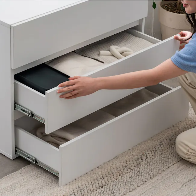 Rudy 3 Drawer Chest 0.8m - White - 4