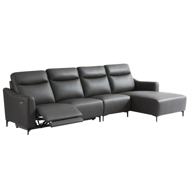 Linus L-Shaped Recliner Sofa - Grey - 5