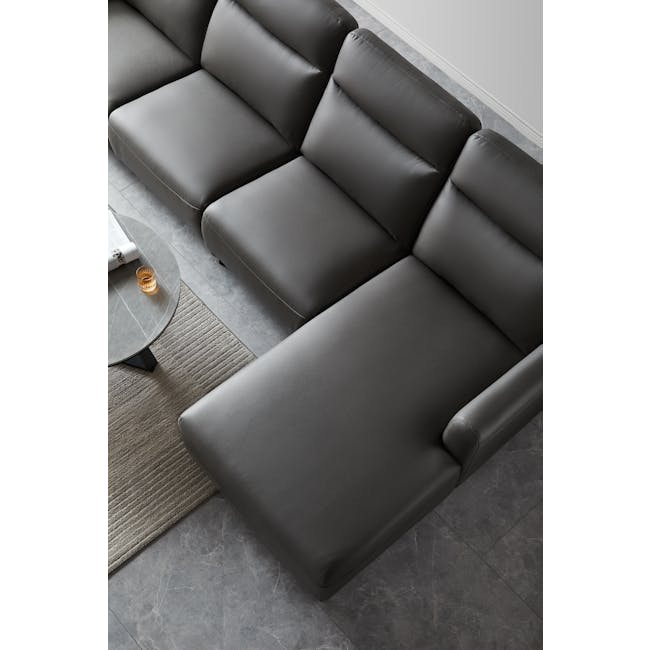 Linus L-Shaped Recliner Sofa - Grey - 11