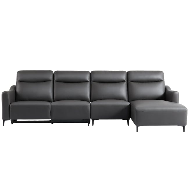 Linus L-Shaped Recliner Sofa - Grey - 0