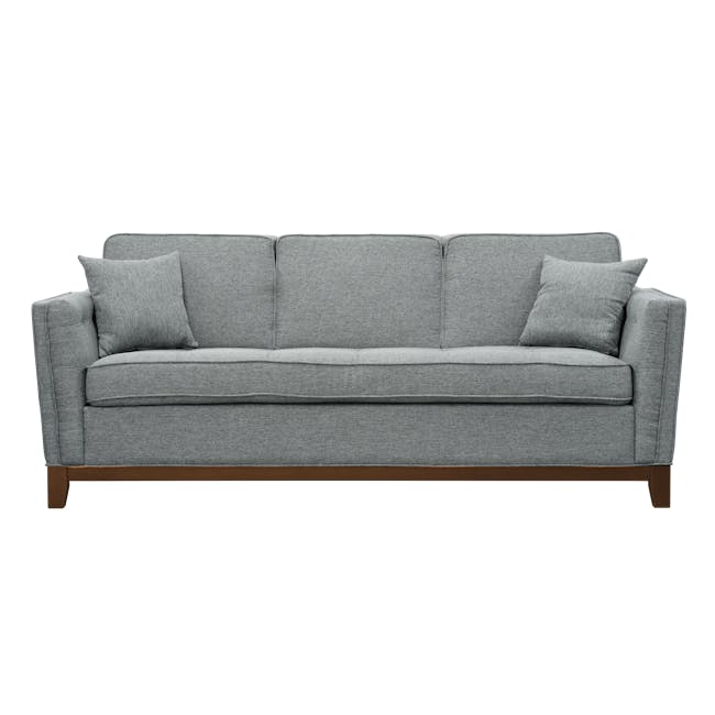 Byron 3 Seater Sofa - Walnut, Siberian Grey - 0