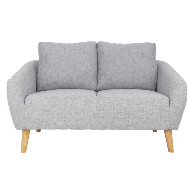 Hana 2 Seater Sofa with Hana Armchair - Light Grey - 14