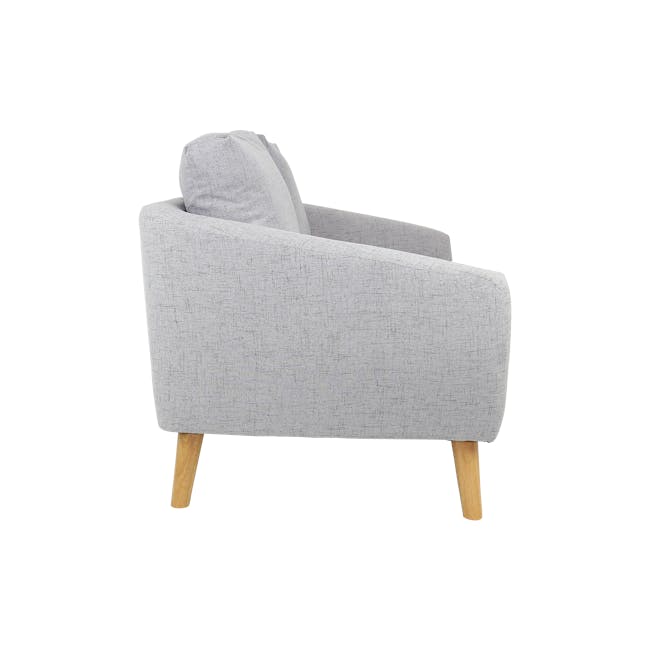 Hana 2 Seater Sofa with Hana Armchair - Light Grey - 15