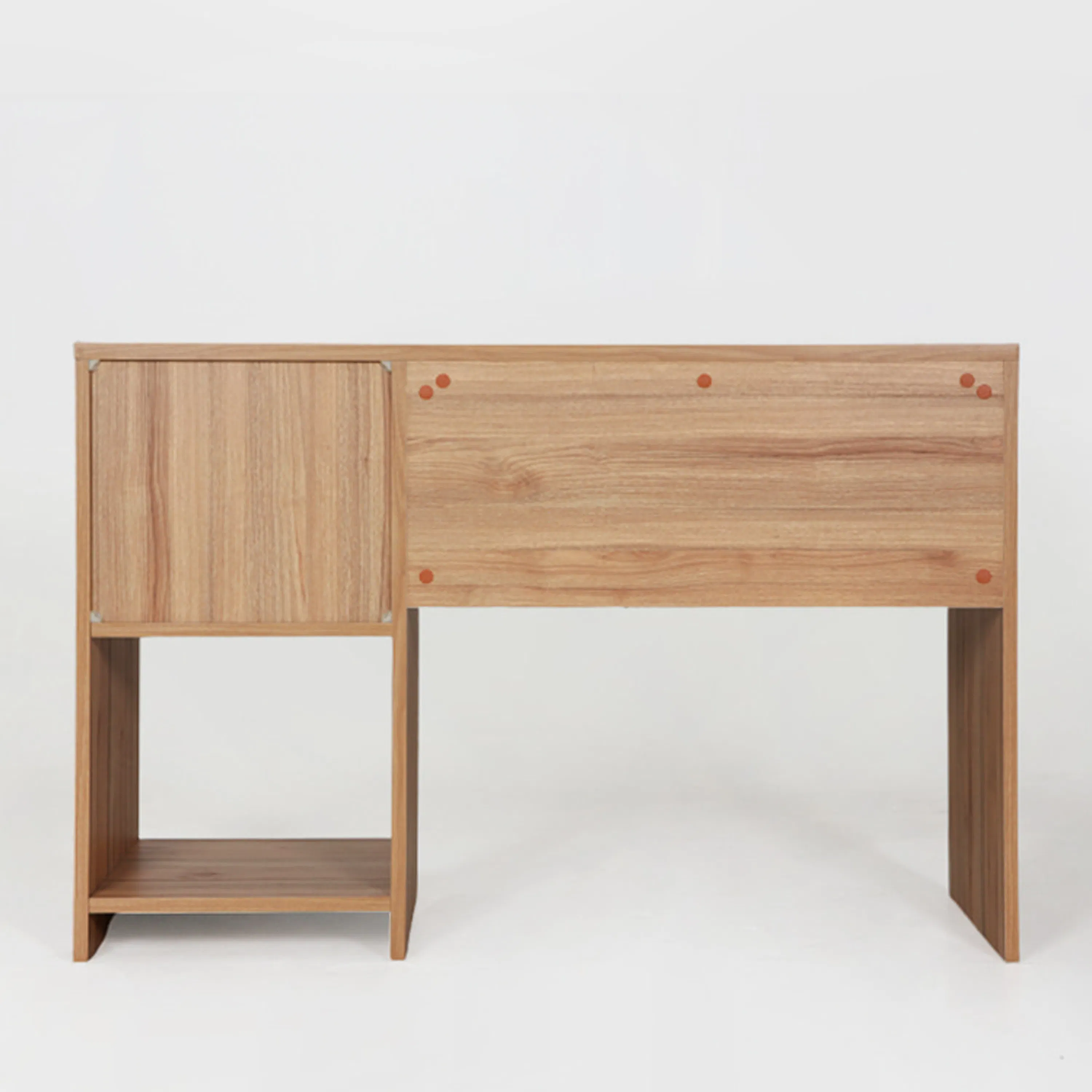 Sholid Study Table 1.1m - 12 - Wooden desk with natural finish, minimalist design, light wood color, simple structure, open