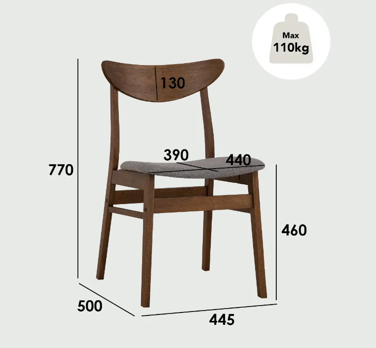 Harold Extendable Dining Table 1.2m-1.5m with 4 Macy Chairs in Cocoa - 57