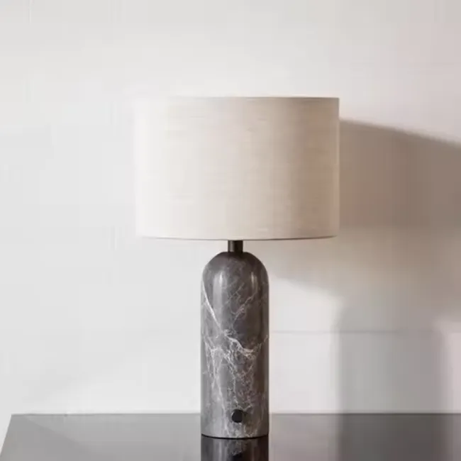 (As-is) Elenor Marble Table Lamp - 5
