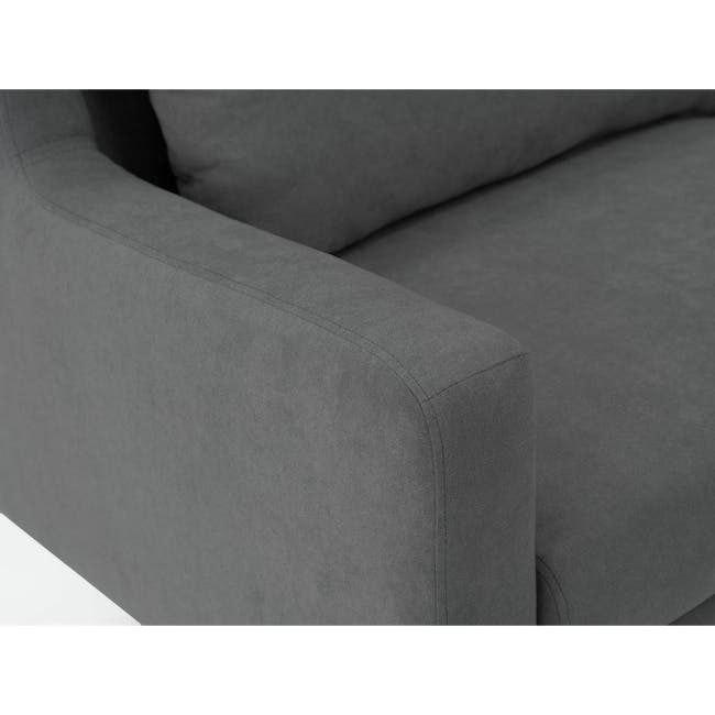 Luke 3 Seater Sofa with Luke Armchair - Onyx Grey - 9