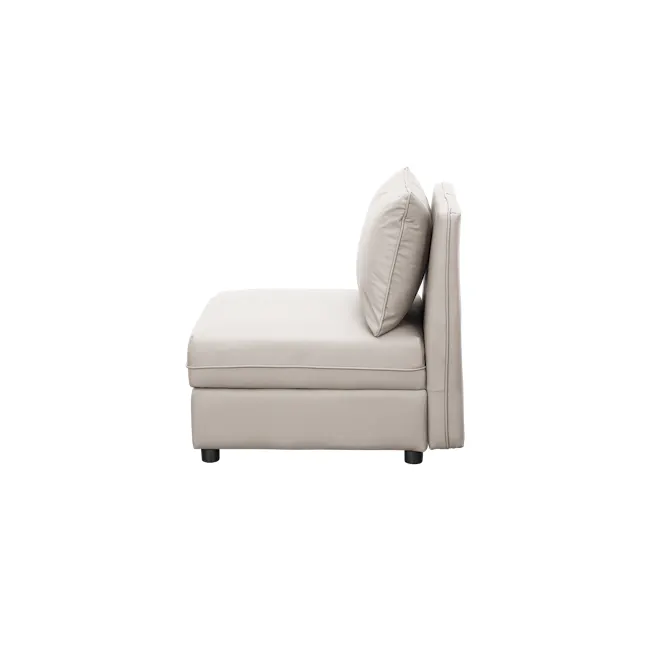 Cameron 4 Seater Storage Sofa - Grey (Pet Friendly) - 24 - Cream-colored, modern, minimalist, cushioned, upholstered, sleek