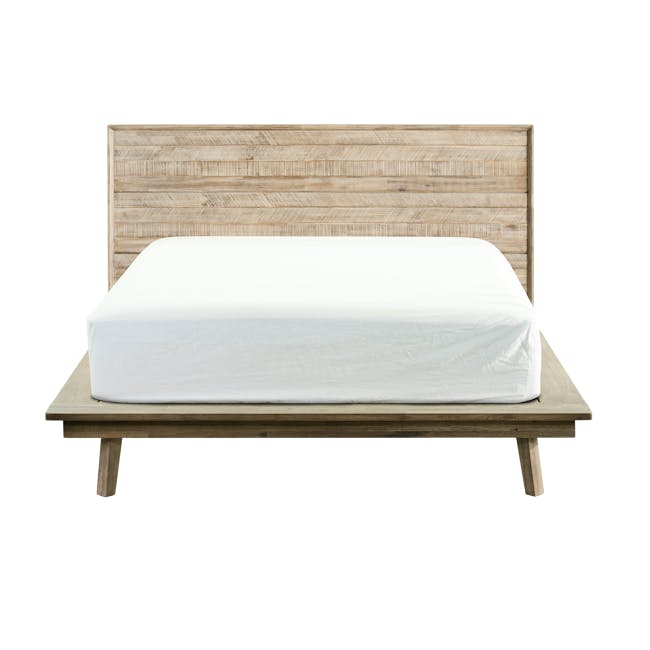 Leland Queen Platform Bed with 2 Leland Single Drawer Bedside Tables - 2