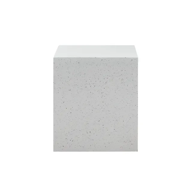 Ryland Terrazzo Stool - 4 - White speckled countertop, Marble countertop design, Granite countertop texture, Light gray