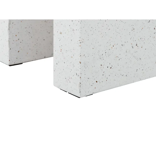 Ryland Terrazzo Stool - 5 - White speckled countertop, modern kitchen counter, textured countertop, speckled countertop