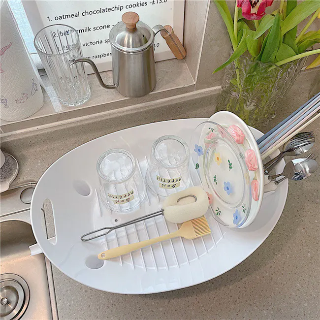 Reeso Dish Drying Tray Rack - White - 3