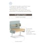 Boori Ergonomic Desk with Pegboard Hutch 1m - Blueberry - 9