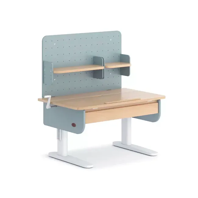 Boori Ergonomic Desk with Pegboard Hutch 1m - Blueberry - 1 - 3D modern office chair, minimalist desk, ergonomic design