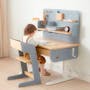 Boori Ergonomic Desk with Pegboard Hutch 1m - Blueberry - 3