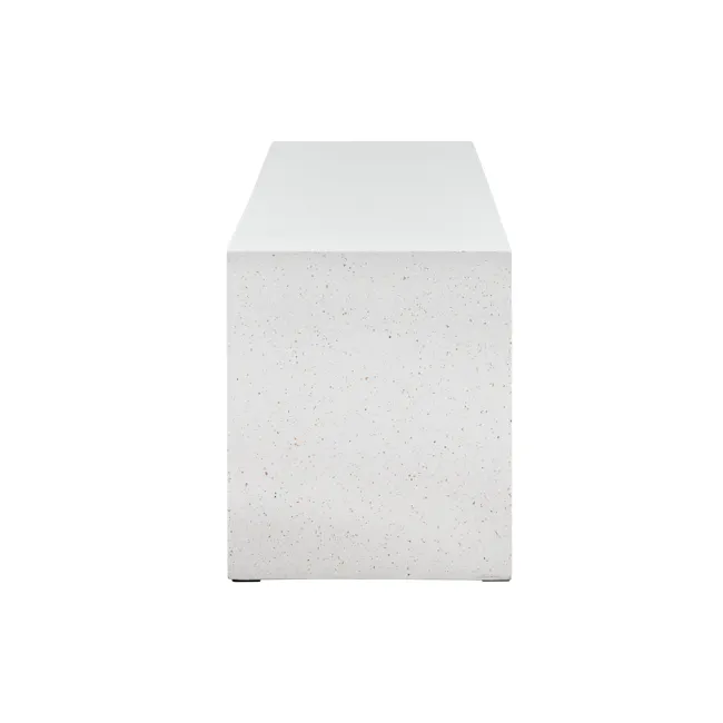 Ryland Terrazzo Bench 1.4m - 4 - White speckled countertop, minimalist design, modern kitchen counter, clean lines, simple