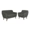 Emma 2 Seater Sofa with Emma Armchair - Raven