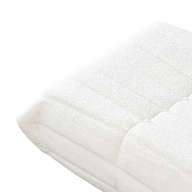 Hayward Ottoman - White Boucle (Fabric) - 4