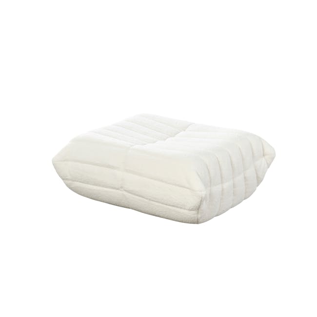 Hayward Ottoman - White Boucle (Fabric) - 2