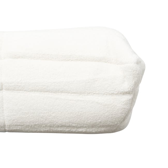 Hayward Ottoman - White Boucle (Fabric) - 6