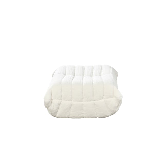 Hayward Ottoman - White Boucle (Fabric) - 7