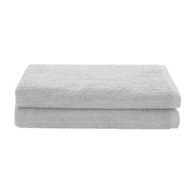EVERYDAY 100% Cotton Bath Towel 140 x 70 cm - Cloud - 1 - White, fluffy, neatly folded, soft, comfortable, luxurious