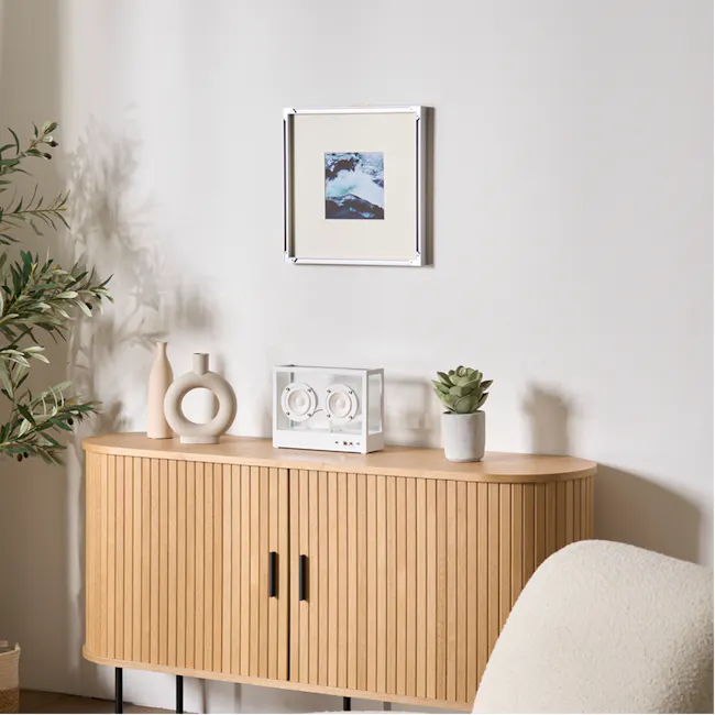 Midnight Waves Stainless Steel Framed Wall Art 40 x 40cm - 2