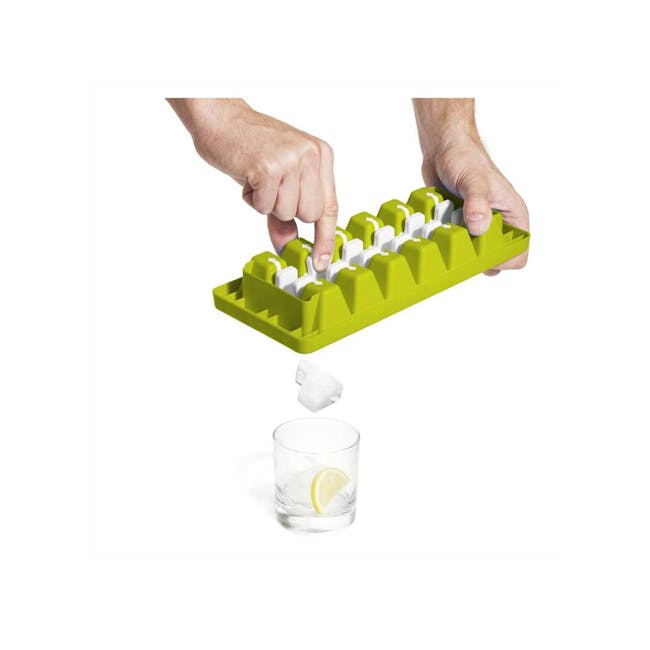 Joseph Joseph Quick Snap Easy Release Ice-Cube Tray w/Stackable Lid - Green - 2