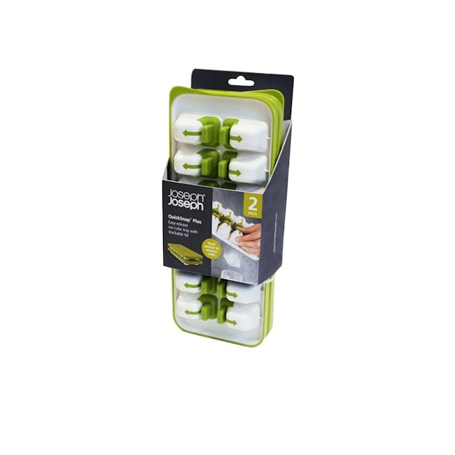 Joseph Joseph Quick Snap Easy Release Ice-Cube Tray w/Stackable Lid - Green - 1