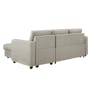 Mia L-Shaped Storage Sofa Bed - Ecru - 5