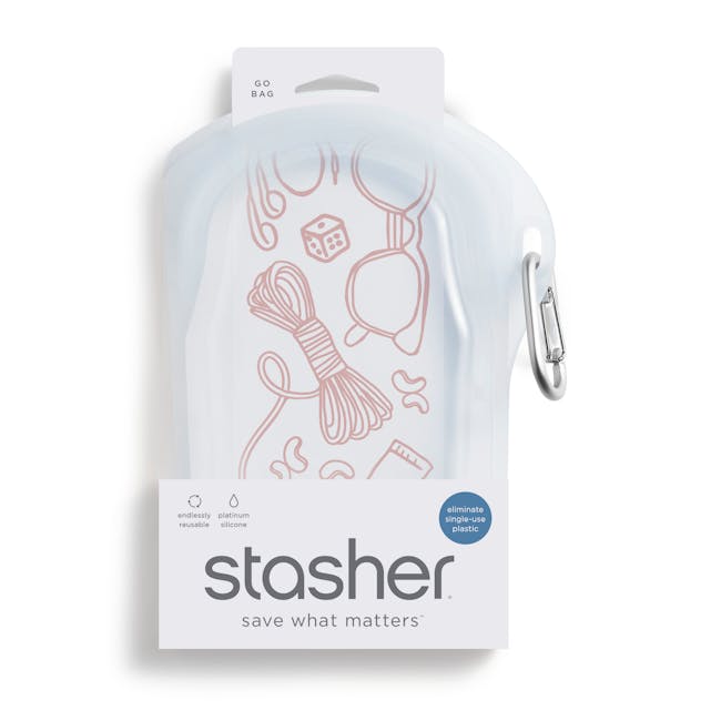 Stasher Reusable Silicone Bag - Go Bag - Clear - 4