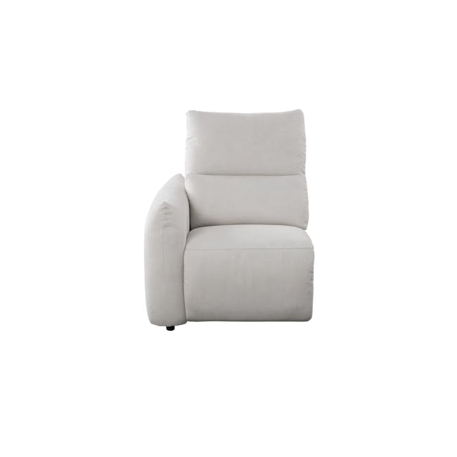 Lloyd 2 Seater Power Recliner Sofa - Misty Grey (Scratch Resistant) - 16 - Luxurious white sofa, minimalist design