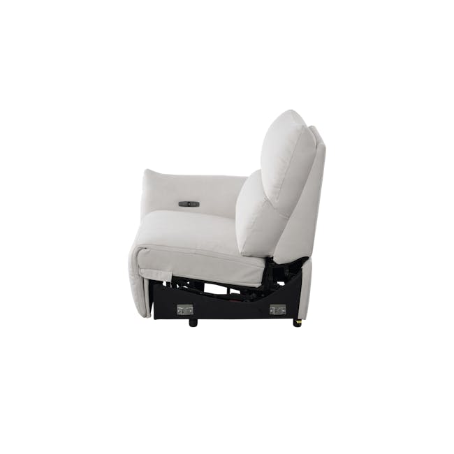Lloyd 2 Seater Power Recliner Sofa - Misty Grey (Scratch Resistant) - 18 - Luxurious white reclining chair, modern design