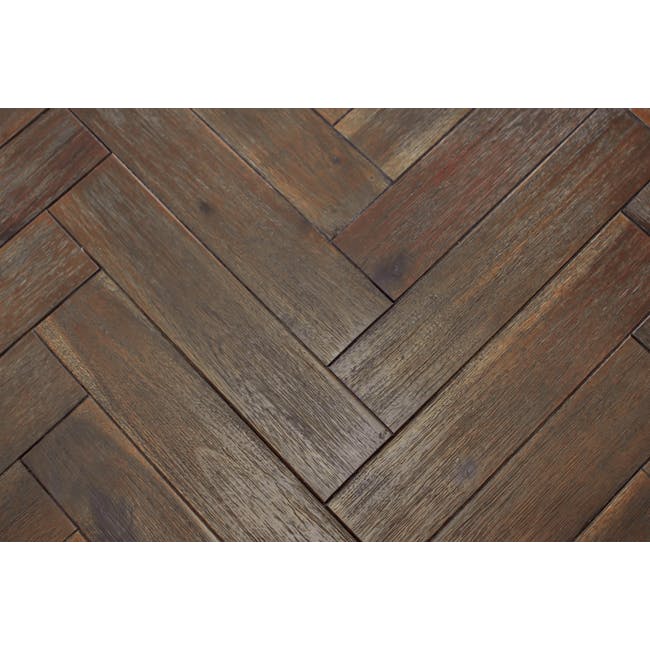 Cadencia 5 Drawer Chest 1m - 3 - Herringbone pattern, wooden floor, weathered wood, rustic design, natural grain, aged wood