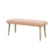 Charmant Dining Table 1.4m in Natural, White with Miranda Bench 1m and 2 Miranda Chairs in Pink - 5