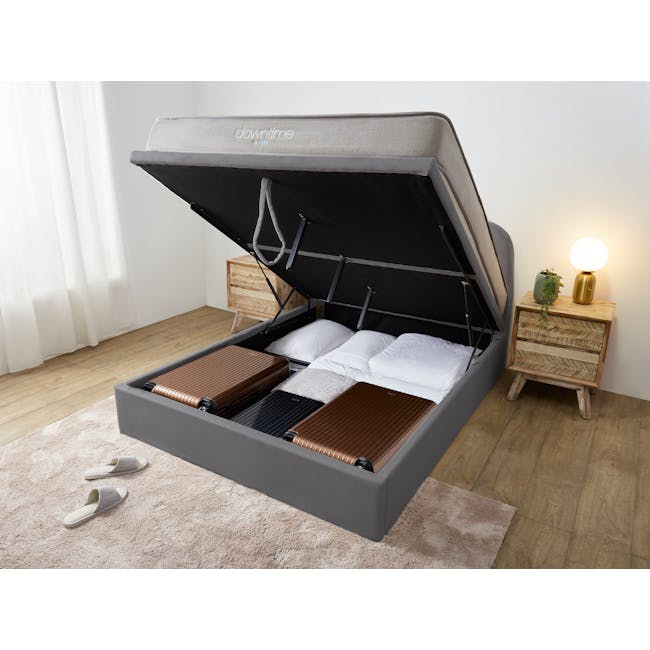 Nolan Queen Storage Bed - Hailstorm - 2