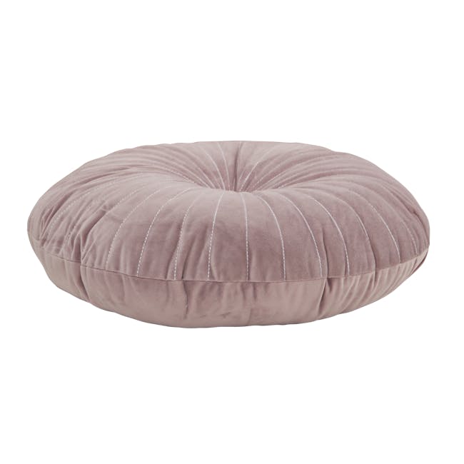 Fenni Round Velvet Cushion - Mauve - 2