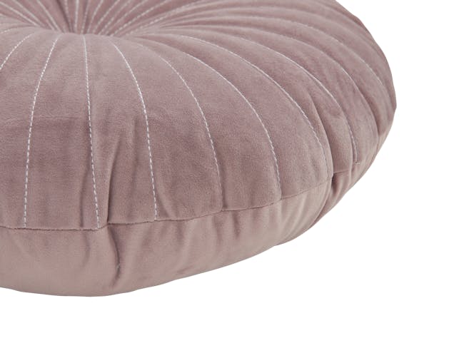 Fenni Round Velvet Cushion - Mauve - 4