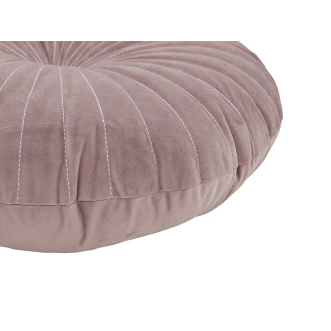Fenni Round Velvet Cushion - Mauve - 3