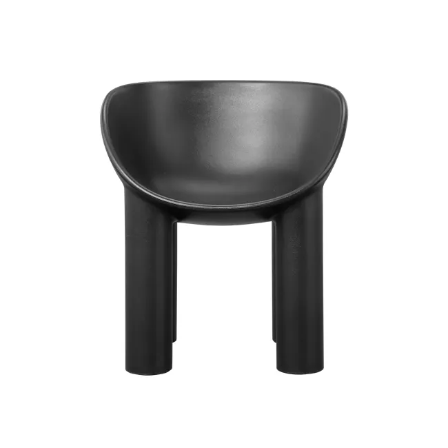 Kibo Single Scoop Seat - Black - 6 - Modern minimalist chair, sleek black design, ergonomic shape, industrial style
