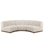 Cosmo Curve 3 Seater Sofa - White Boucle (Spill Resistant) - 9