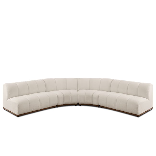 Cosmo Corner Sofa Unit - White Boucle (Spill Resistant) - 10