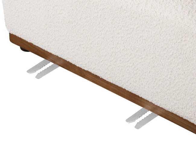 Cosmo Corner Sofa Unit - White Boucle (Spill Resistant) - 9