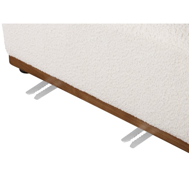 Cosmo Corner Sofa Unit - White Boucle (Spill Resistant) - 9
