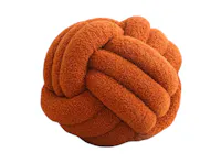 Knot Ball Plush Cushion - Rust Caramel