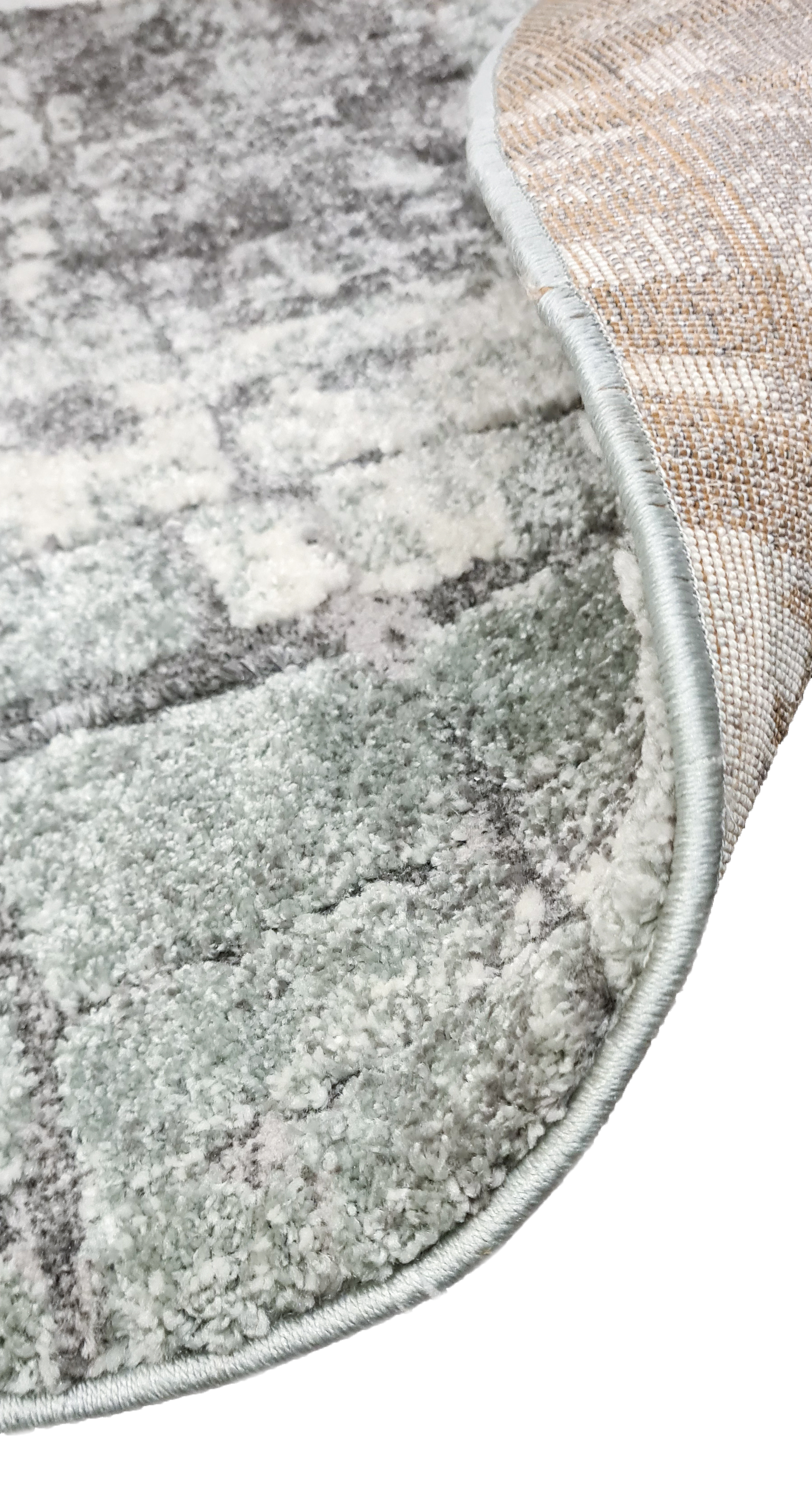 Valentino High Pile Round Rug Grey Cracks, Heritage Carpets HipVan